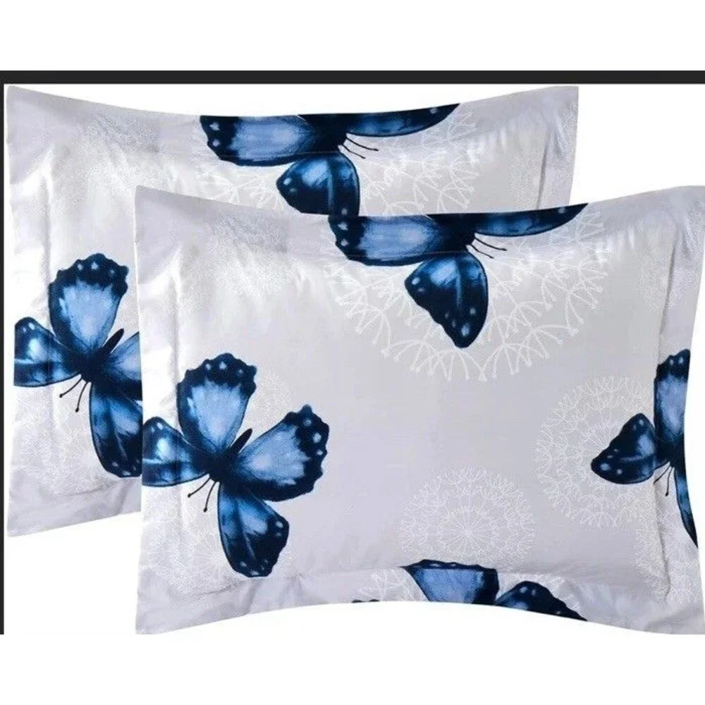 ARTALL Butterfly Pattern Bed in A Bag 6 Piece Bedding Twin Comforter